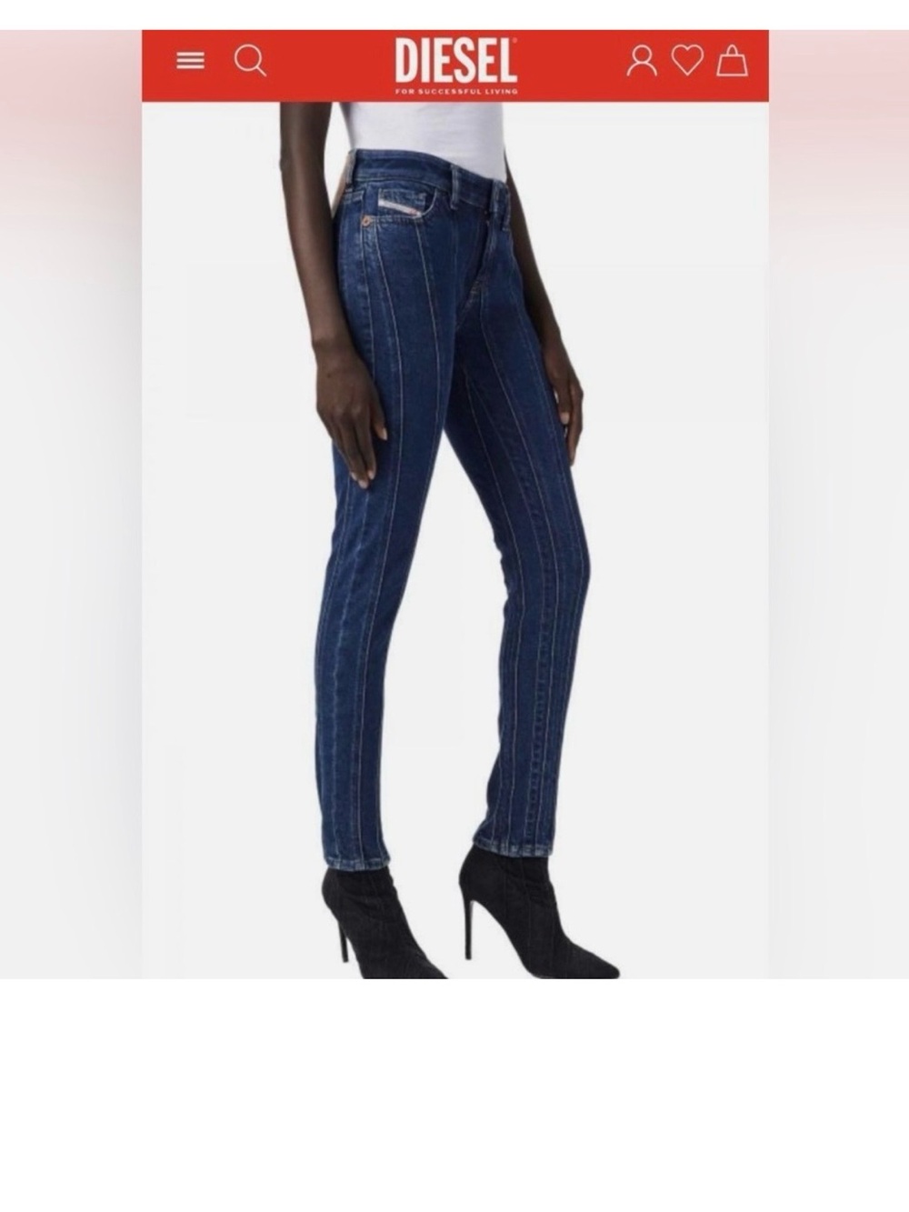 Diesel Dark Indigo Slandy Super Skinny Jeans